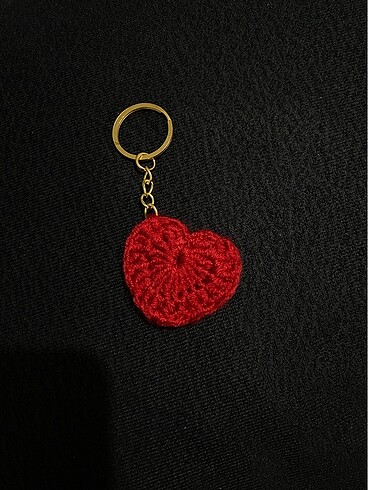 Amigurumi kalp anahtarlık örgü anahtarlık