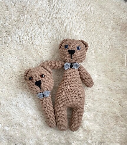 Diğer Amigurumi Bebek çıngırağı ve ayıcık set