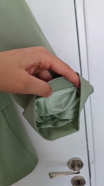 38 Beden yeşil Renk Blazer ceket pantalon takımı