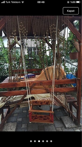 Beden Yurt dışından ahşap salıncak