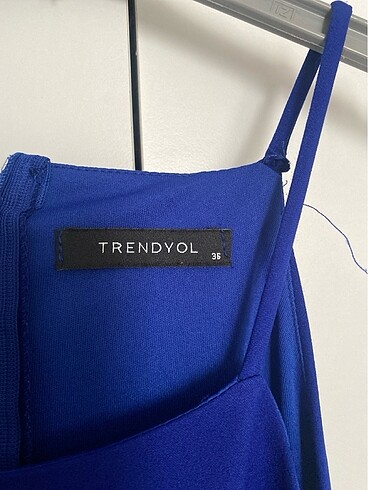 Trendyol & Milla Lacivert askılı elbise