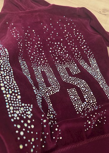 Lipsy Bordo Kapüşonlu Nakışlı Kadın Eşofman Takımı - Görsel 9