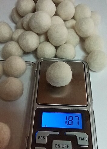 Beden Yün doğal keçe topu boyanmamış 100 adet