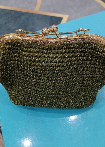 Beden kinayesili simli ipten Örgü Kadın Portföy Çanta
