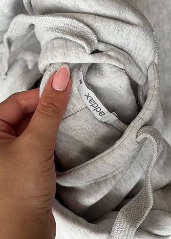 Addax Gri Oversize Kadın Sweatshirt