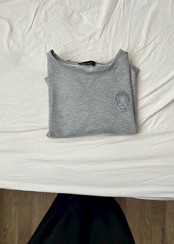s Beden Gri Kadın Sweatshirt Uzun Kollu