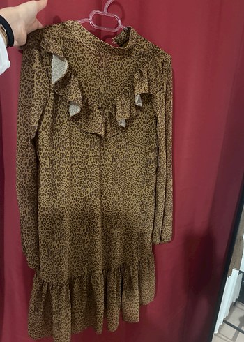 Kahverengi Yılan Desenli Hamile Bluzu - Görsel 2