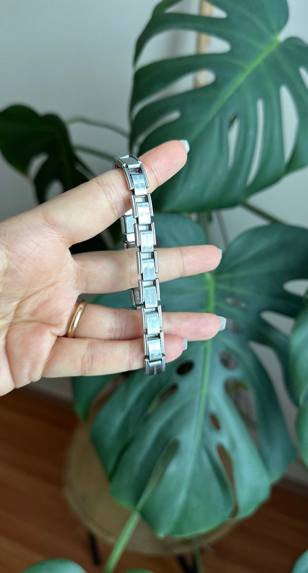 Gri Zincir Detaylı Kadın Bileklik - Görsel 2