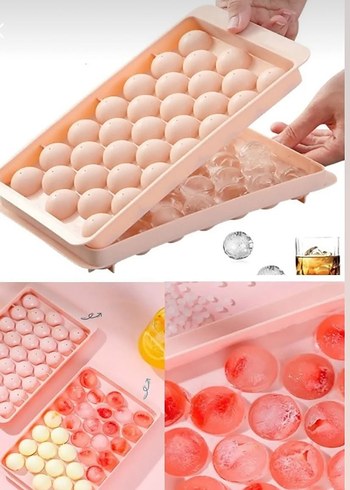 Pastel Renkli Yuvarlak Buz Kalıbı