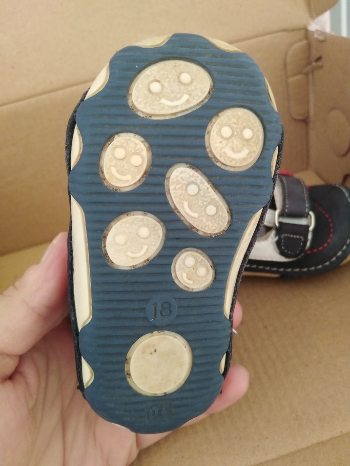 Erkek Bebek İlk Adım Ayakkabısı Mavi beyaz - Görsel 3