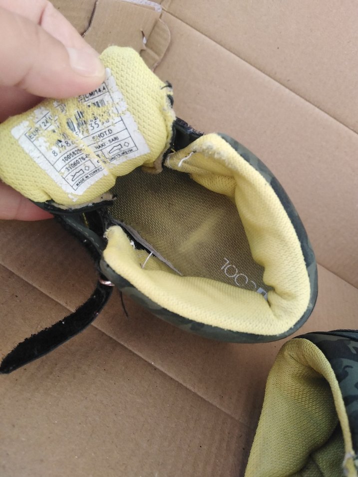 Gri Kamuflaj Erkek Çocuk Botları Velcro - Görsel 3