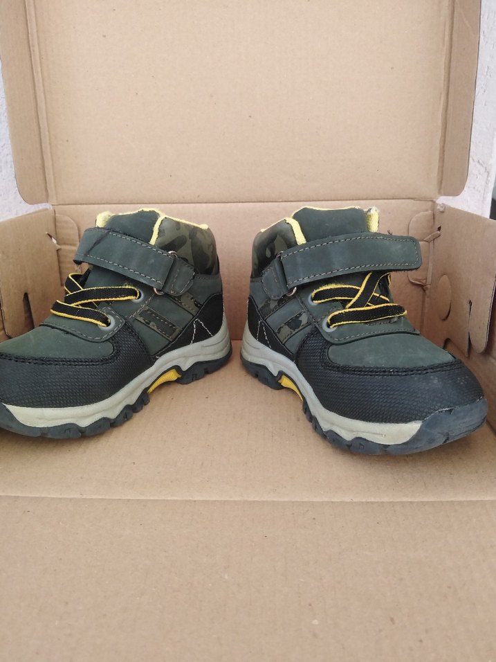 Gri Kamuflaj Erkek Çocuk Botları Velcro - Görsel 2