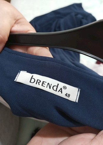 Drapeli Uzun Mavi Kadın Abiye Elbise - Görsel 5