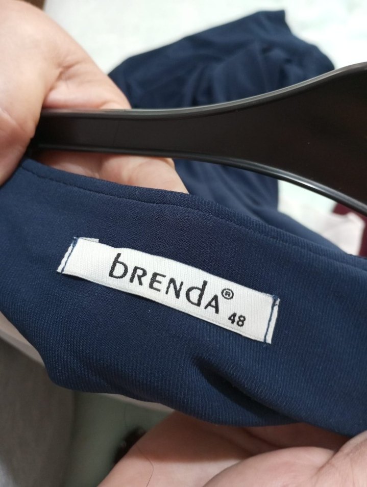 Drapeli Uzun Mavi Kadın Abiye Elbise - Görsel 5