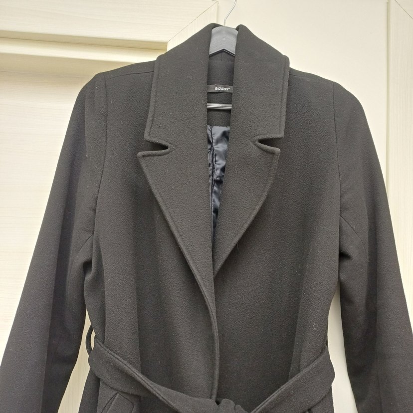 Kemerli Siyah Uzun Hamile Kabanı - Görsel 5