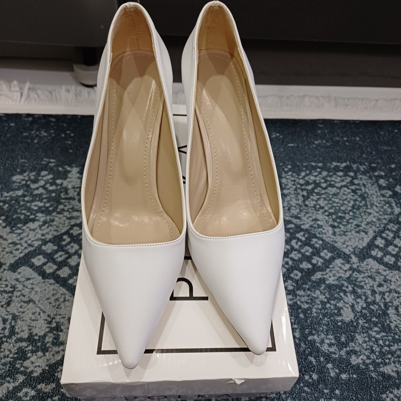 Beyaz Kadın Stiletto Topuklu Ayakkabı - Görsel 4