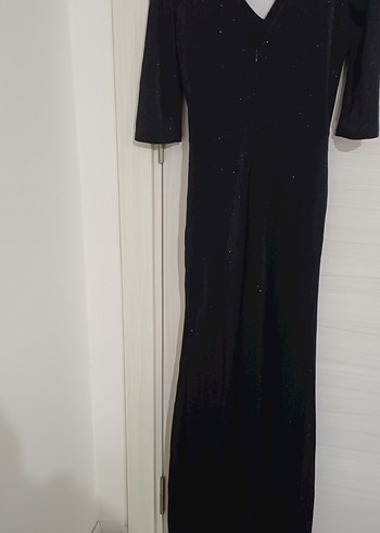 Yetim kol abiye bacak tan yırtmaçlı simli. - Görsel 7