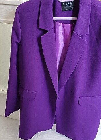 Blazer ceket ince hafif bir kumsı var astarlı uzunluk 80 cm tese