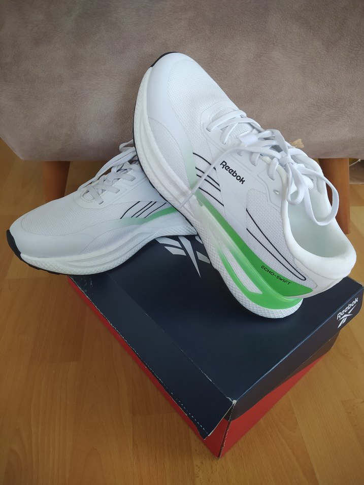 Reebok Beyaz Yeşil Dolgu Topuk Spor Ayakkabı - Görsel 3