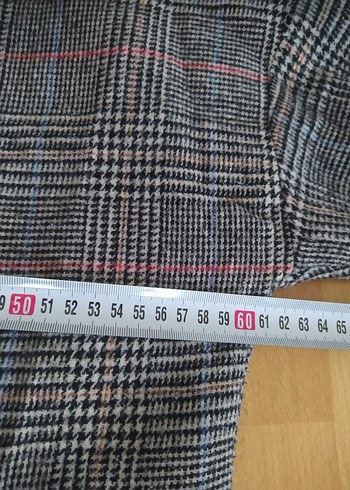 Mango Gri Kareli Midi Kadın Kaban - Görsel 6