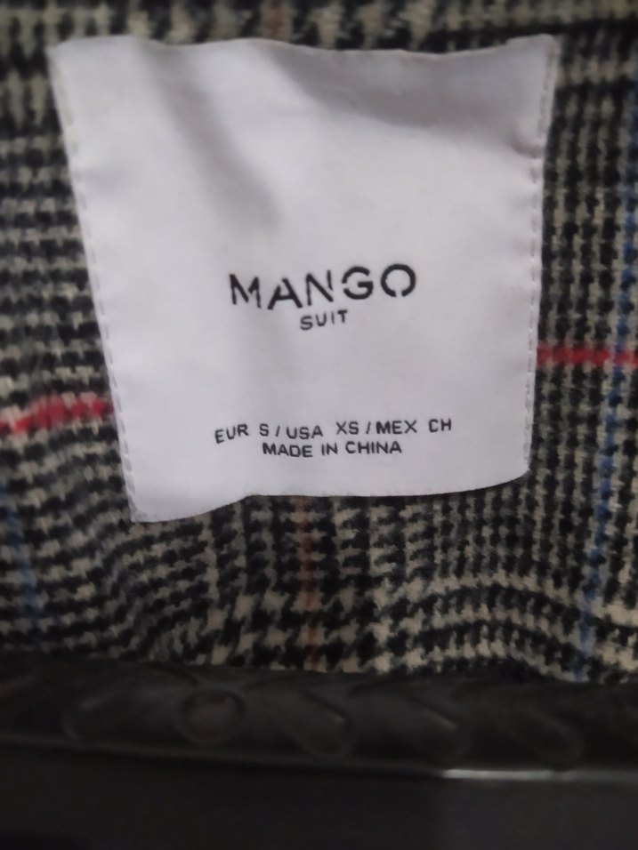 Mango Gri Kareli Midi Kadın Kaban - Görsel 5