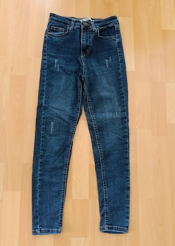 Addax Koyu Mavi Dar Kesim Denim Jean