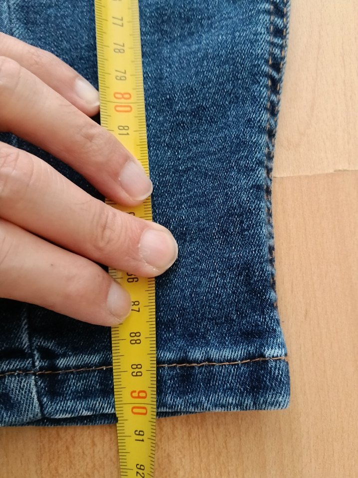 Koyu Mavi Dar Kesim Denim Jean — görsel 7/9