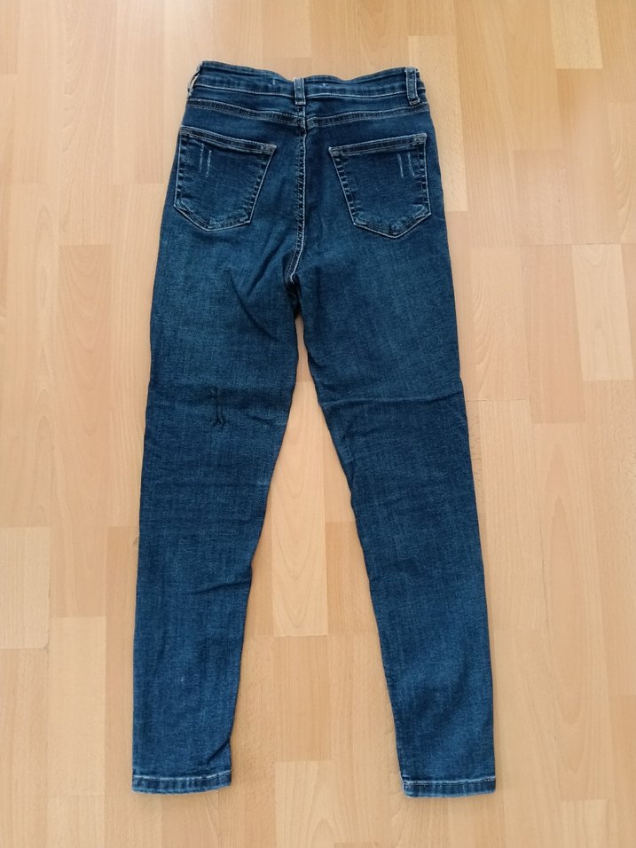 Koyu Mavi Dar Kesim Denim Jean — görsel 2/9