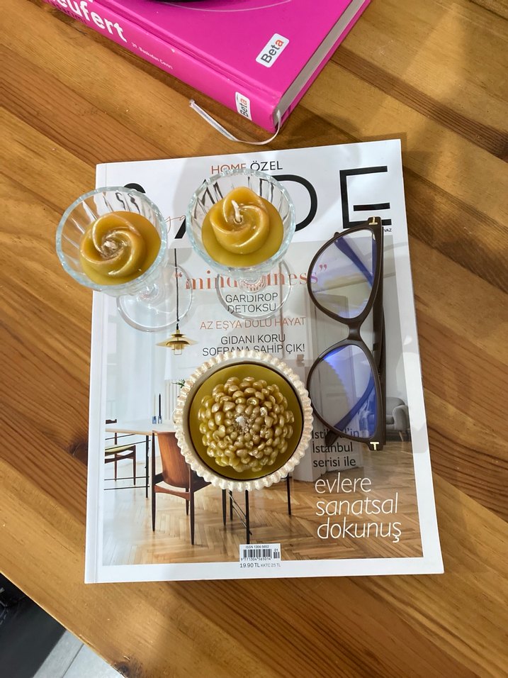 3lü Sanatsal Mum Seti - Görsel 2