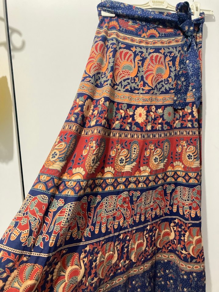 Bohem Desenli bağlamalı  Uzun Etek - Görsel 4