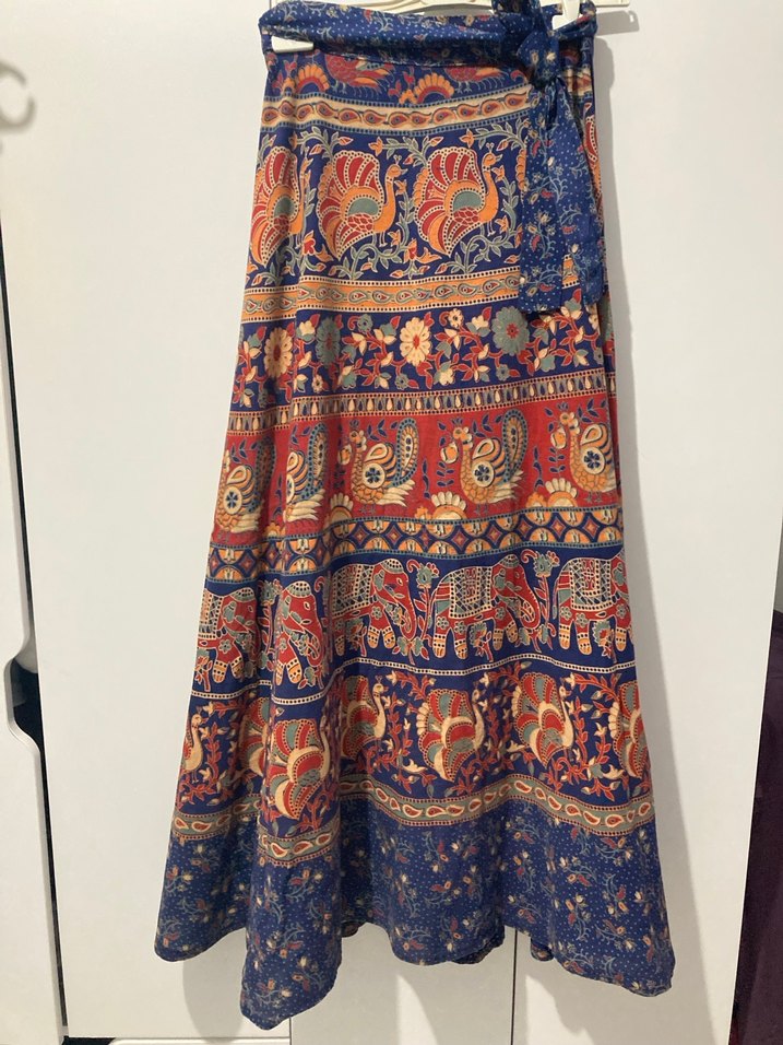 Bohem Desenli bağlamalı  Uzun Etek - Görsel 3