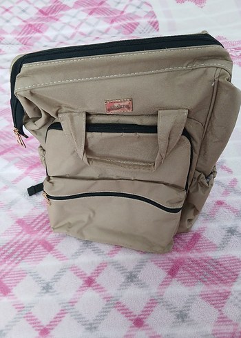 Kraft Bej Kadın anne bebek Çantası
