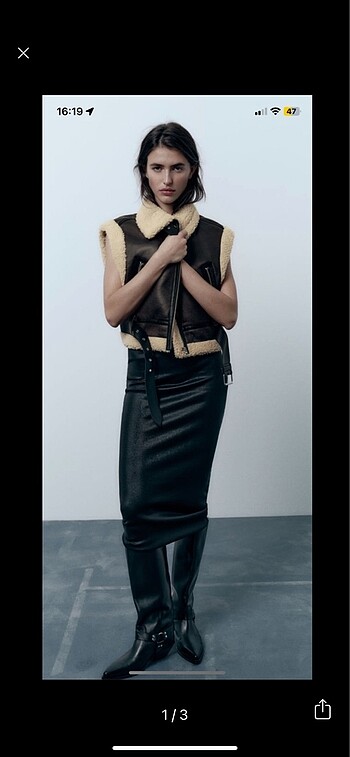 Zara crop yelek