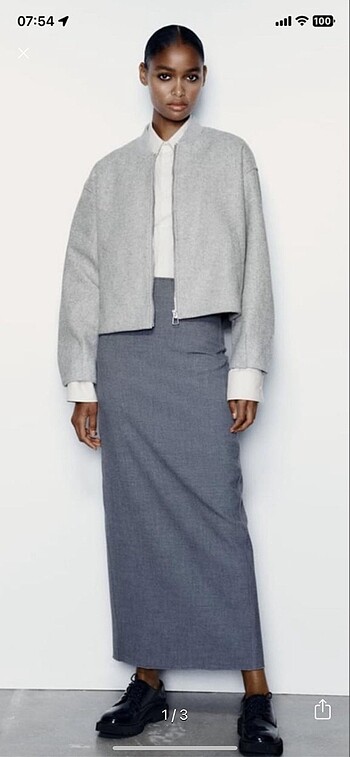 Zara gri bomber ceket