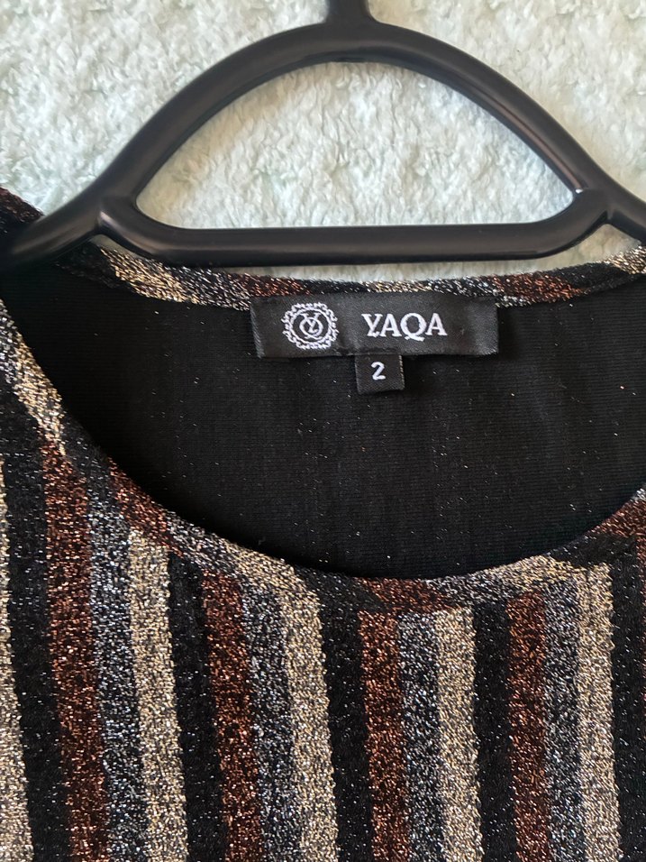 Kadın Kahverengi Çizgili Pliseli Triko - Görsel 5