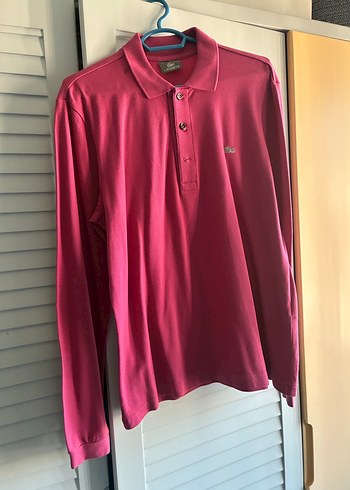 Pembe Uzun Kollu Polo Yaka Erkek Tişört - Görsel 2