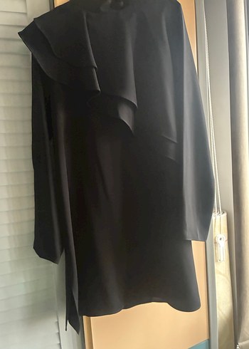 Siyah Uzun Kollu elbise,tunik - Görsel 4