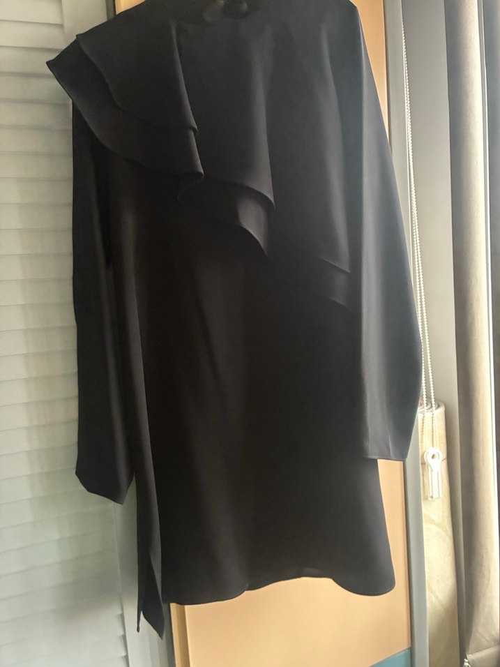 Siyah Uzun Kollu elbise,tunik - Görsel 4