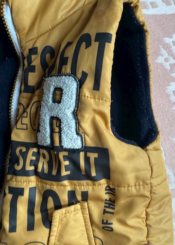 Sarı Fermuarlı Erkek Çocuk Yeleği - Görsel 4