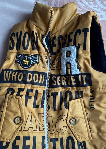 Sarı Fermuarlı Erkek Çocuk Yeleği - Görsel 6