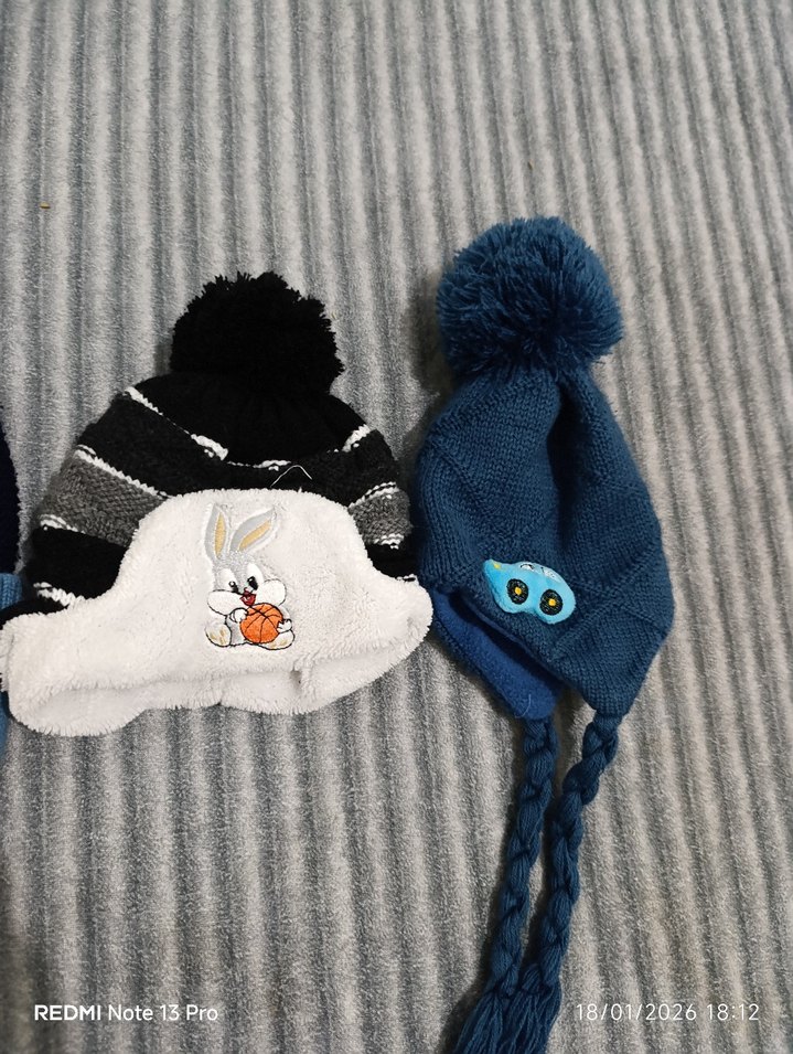 Nakışlı Örgü Erkek Bere - Mavi - Görsel 3