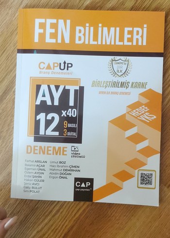 Fen Bilimleri AYT 12 Deneme Kitabı çap