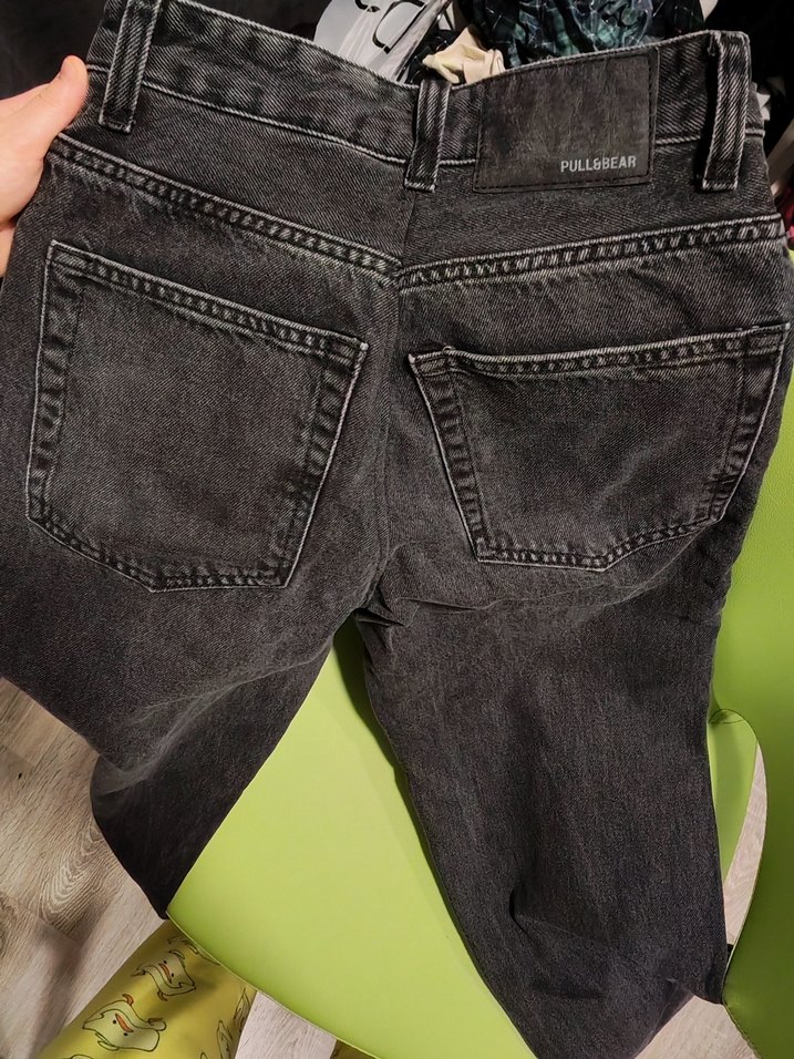 pull and bear siyah kot pantolon - Görsel 3