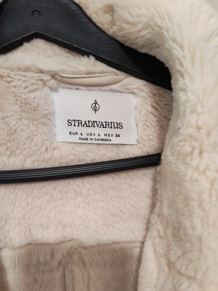 stradivarius Bej krem Kürklü Deri Kadın Ceket - Görsel 2