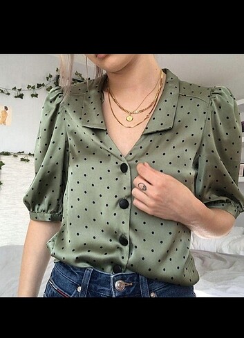 Zara model saten gömlek