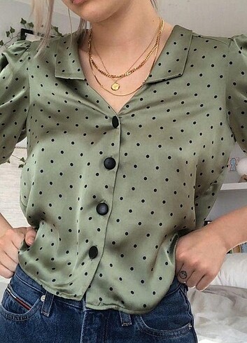 Zara saten gömlek