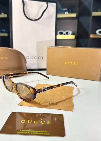 Gucci Klasik Kemerli Kahverengi Gözlük - Görsel 2