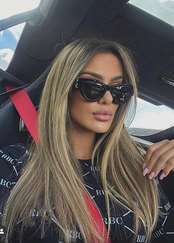 Parlak Siyah Boncuklu Kadın Gözlüğü - Görsel 2