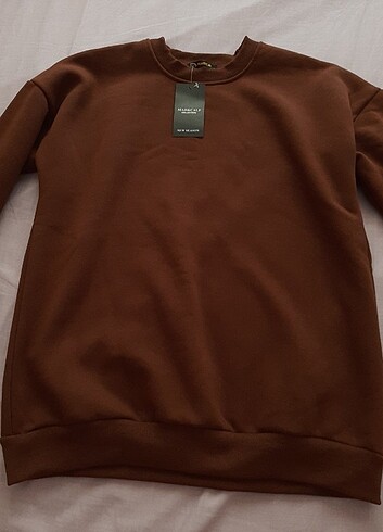 Oversize kahverengi sweatshirt 