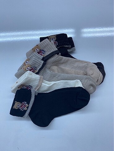 LC Waikiki 5 Çift Teddy Bear Desenli Kadın çorap